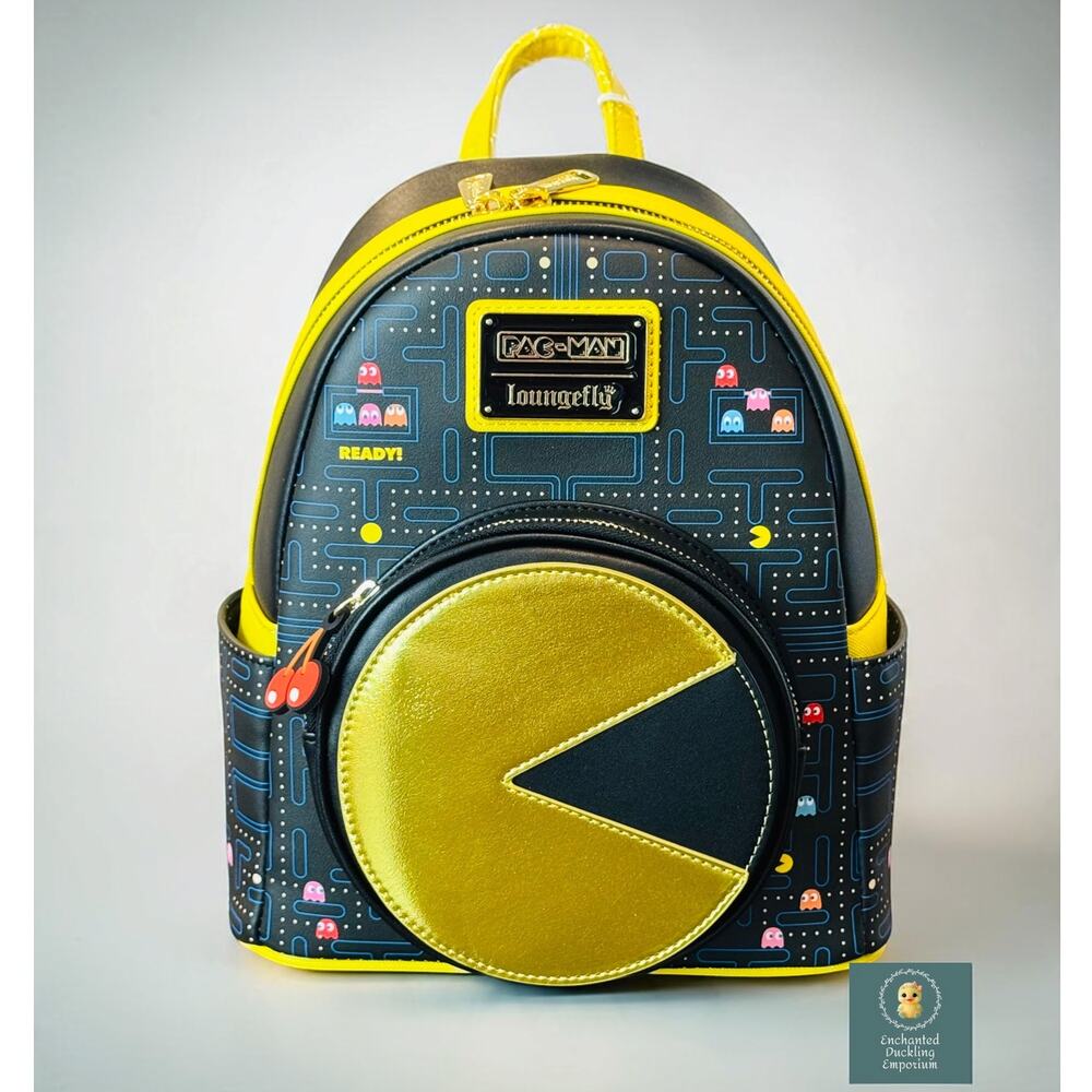 Loungefly Pac-Man Glow In The Dark Arcade Mini Backpack Ghosts NWT